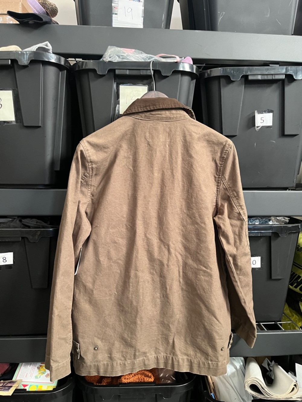 NWT Stoosh Women’s Brown Barn Canvas Work Jacket  Corduroy Collar Chore Medium - Picture 2 of 14